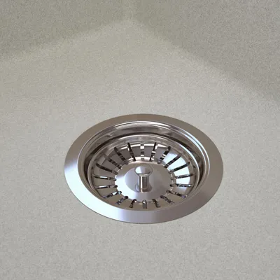 Produktbild von Granitan - Granitspüle - Küchenspüle - 42x45x15 cm - Beige - mit Siphon - Spülbecken - MILOS