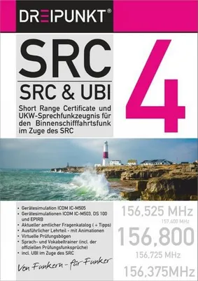 Immagine prodotto di SRC & UBI 4.0:  di corto raggio (SRC) e licenza radiotelefonica VHF per la navigazione interna (UBI) come parte del SRC