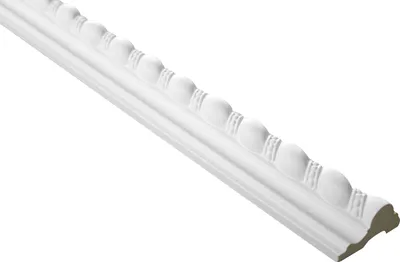 Produktbild von GRAND DECOR Stuckleisten Wand flach Barock Stil, PolyurethanHartschaum weiß - 2m Wandleisten gemustert Zierprofile Flachleisten Dekorbau (30 Meter CR920)
