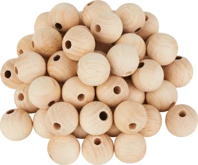 Produktbild von VBS Holzkugeln durchgebohrt "Ø 15 mm" 50 Stück