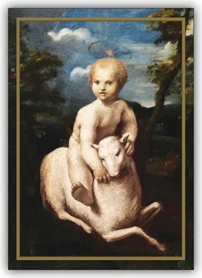 Produktbild von 5x christliche Grußkarten, Klappkarten Jesusknabe mit Lamm, DIN A6 gefaltet, inkl. Umschlag - schöne Grußkarte, hochwertig und schön