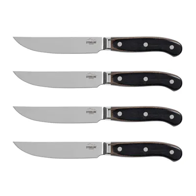 Produktbild von STONELINE® Edelstahl Steakmesser Set 4-teilig | Holzgriff