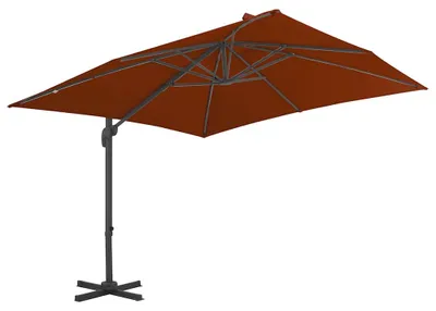 Obrázok produktu pre vidaXL Ampel slnečník s hliníkovou tyčou 300x300 cm terakota
