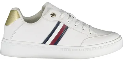 Produktbild von Elegante weiße Damensportschuhe mit Kontrastdetails und Schnürsenkeln
