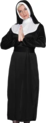 Produktbild von Kostüm Nonne Nonnenkostüm Schwester Gr. 36/38 (S), 40/42 (M), 44/46 (L), Größe:L