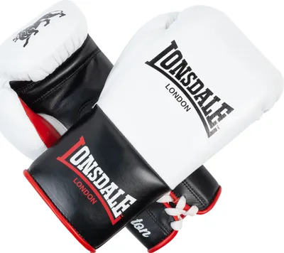 Immagine prodotto di Guantoni da boxe in pelle CAMPTON Bianco/Nero/Rosso 08 oz R Lonsdale