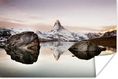 Produktbild von MuchoWow® Poster Blick vom Stellisee auf das Matterhorn in der Schweiz 60x40 cm - Schlafzimmerdekoration