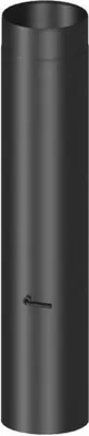 Produktbild von H&M Rauchrohr Ø 150 mm 1000 mm lang mit Drosselklappe schwarz Kaminrohr Ofenrohr