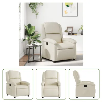 Produktbild von The Living Store Relaxsessel Creme Kunstleder