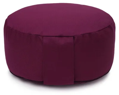 Produktbild von yogabox Yogakissen Glückssitz® Classic D - regional hergestellt - aubergine 30 x 30 x 13 cm Buchweizenschalen