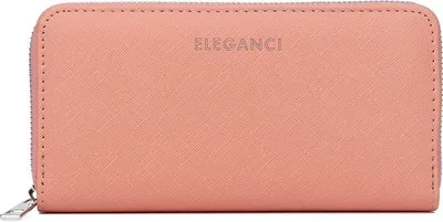 Image de Portefeuille féminin en simili-cuir avec ritsvac, pour cartes, pièces et billets, rose