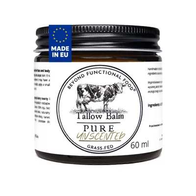 Produktbild von PURE Parfümfrei Beef Tallow - 100% Natural Rindertalg Balm ohne Zusätze - Natürliches Duft - 60 ml