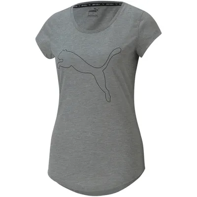 Produktbild von PUMA Performance Heather Cat Trainingsshirt Damen medium gray heather S
