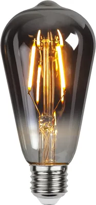 Produktbild von Star Trading 355-84 Decoration LED "Plain Smoke", E27, GEdison Optik, 2100 K, 80 Ra, 80 LM, ca. 6,4x14 cm, 230 V/ 1,8 W, 1 Stück Karton
