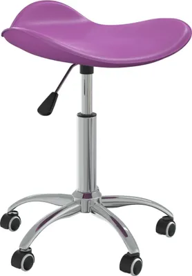 Produktbild von Friseur Rollhocker Lila Kunstleder