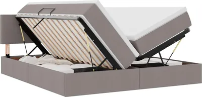 Immagine prodotto di Letto con contenitore LED e materasso Tortora 180 x 200 cm