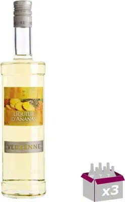 Produktbild von Lot de 3 Vedrenne - Liqueur d'ananas 18° - 70cL