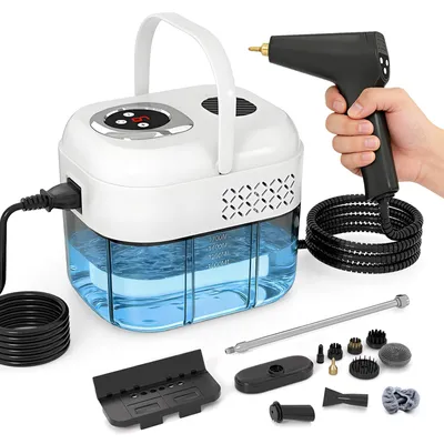 Dampfreiniger Handgerät 2500 W, 1,7 l Tank, 16 Zubehörteile