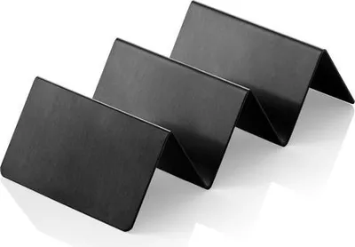 Produktbild von Snackpresenter mit 2 Ablagen, 21 x 10 x 5 cm, schwarz, Edelstahl