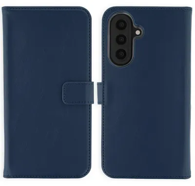 Productafbeelding van Selencia Echt Leren Bookcase voor de Samsung Galaxy A57 (5G) - Donkerblauw