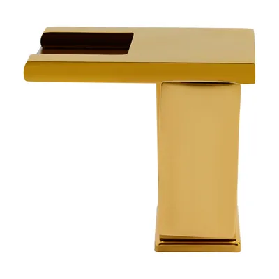 Produktbild von LED-Badewasserhahn, 3-Farben-LED-Licht-Wasserhahn, Wasserfall-Wasserhahn, Gold