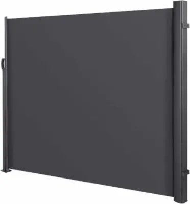 Produktbild von MVPower Seitenmarkise – Windschutz und Sichtschutz – Einziehbare Balkonmarkise – Terrassen und Garten Sichtschutzwand – 4x1,8m – Schwarz