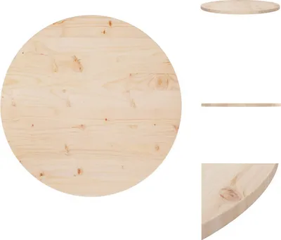 Produktbild von vidaXL Tischplatte Ø70x2,5 cm Massivholz Kiefer -  Tischplatten