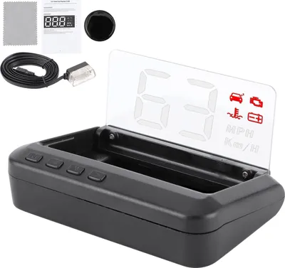 Immagine prodotto di 3in Multifunctional Head Up Display HUD Monitor Velocità Temperatura dell'acqua Tensione Proiettore OBD