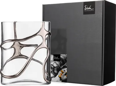 Produktbild von Eisch Vorteilset 2 Stück Vase 439/22 platin im Geschenkkarton STARGATE 49943913 und Geschenk + Spende