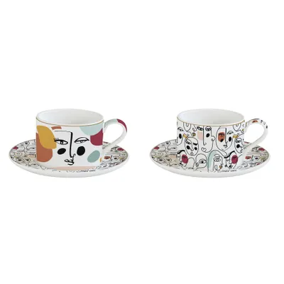 Image de Coffret 2 Tasses Déjeuner Modernism Design élégant, Idéal Pour Café Et Thé - Easy Life