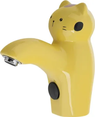 Immagine prodotto di Supporto sensore in Vetroceramica per bambini con attacco 6V DC (4xAA), gatto, giallo