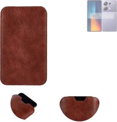 Produktbild von K-S-Trade Schutzhülle Handyhülle kompatibel mit Xiaomi POCO M6 Pro Handytasche Kunstleder Sleeve in braun