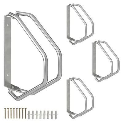 Productafbeelding van Solidchoice - Set van 4 Wandmontage Fietshouders, 180 Graden Draaibaar