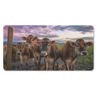 Produktbild von MuchoWow® Schreibtischunterlage Kuh - Tiere - Kühe 80x40 cm - XXL Mauspad - Gaming Mauspad