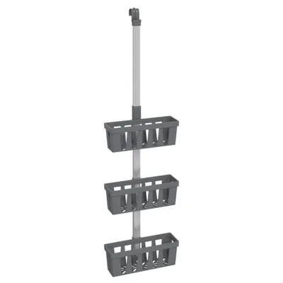Image de Étagère de douche suspendue 30x15x(67-105) cm aluminium
