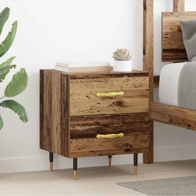 Immagine prodotto di vidaXL Tavolino da notte, 2 pezzi, legno di recupero, 40 x 35 x 47,5 cm, materiale in legno