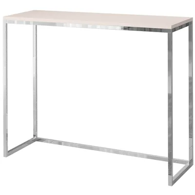 Produktbild von Furneo | Konsolentisch - 100 cm - Kaschmir/Chrom matt - Elegantes Design - Kompakt und vielseitig