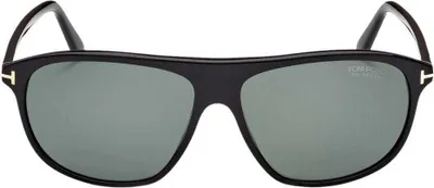 Immagine prodotto di Tom Ford - Occhiali da sole "Prescott" per uomo SY383 (Taglia unica) (Nero lucido)