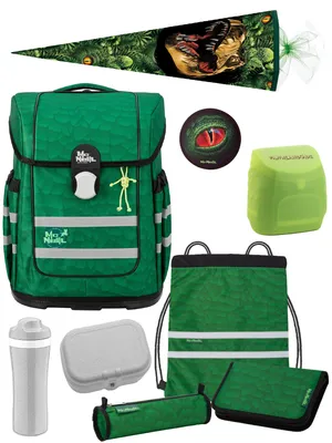 Produktbild von McNeill Ranzen-Set 9-teilig McOcean LEGU Drache Dino Schulranzen-Set mit Schultüte / Zuckertüte