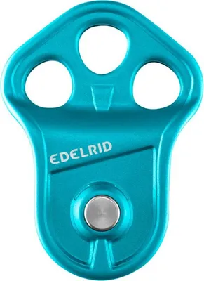 Edelrid Puck Seilrolle in Türkis; geeignet für Big Wall Klettern.
