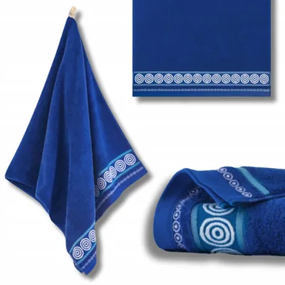 Zdjęcie produktu dla Ręcznik Rondo 2 70x140 chabrowy 500 g/m2 8672/7 Zwoltex 23