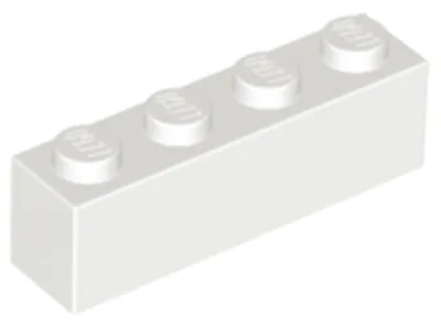 Obrázek produktu pro Lego® 1 kus 3010 Brick 1x4 Part Basic Bricks 1 White