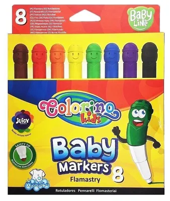 Image de Marqueurs bébé 8 couleurs Colorino Kids