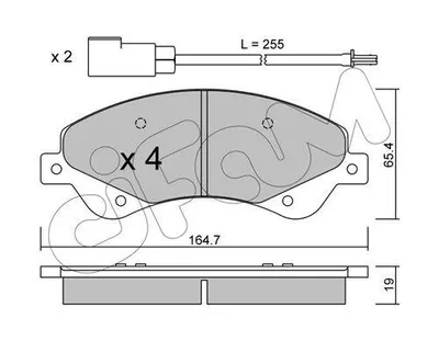 Produktbild von CIFAM Bremsbeläge Satz Vorne Bremsklötze für FORD Transit Mk6 Kasten (V347, V348, FA) 822-679-0