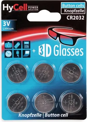 Produktbild von HyCell 6x CR2032 Batterie Lithium Knopfzelle 3V Knopfbatterien