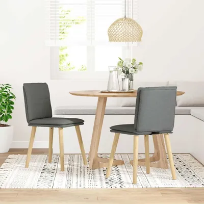 Immagine prodotto di vidaXL Sedie da pranzo 2 pz. Tessuto grigio scuro