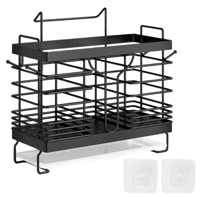 Image de Porte-couverts noir avec système de drainage pour la cuisine