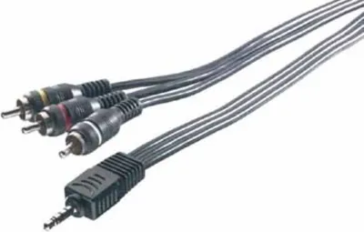 Produktbild von Pripojovací AV kábel 4-pin jack - 3x cinch (audio/video)