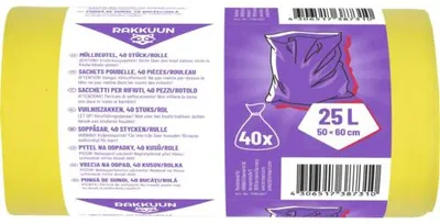Obrázek produktu pro Odpadkový pytel 25l, 40 ks žlutá