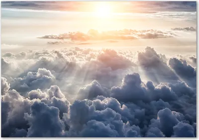 Produktbild von Tulup® Leinwandbild - 100x70 cm - Wandkunst - Drucke auf Leinwand - Leinwanddruck  - Landschaften - Gelb - Wolken